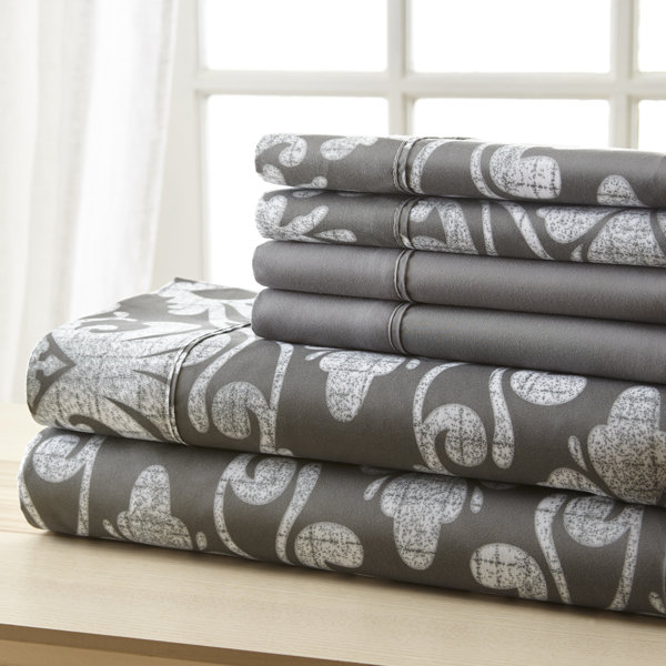 Spirit Hotel 5th Ave Bellagio Microfiber Damask Sheet Set & Reviews